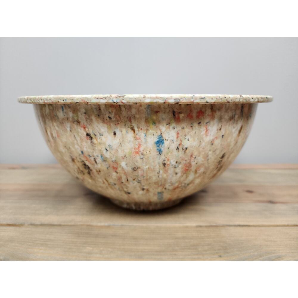 Vintage TEXAS WARE #125 Melmac Splatter Confetti Multicolor Mixing Bowl